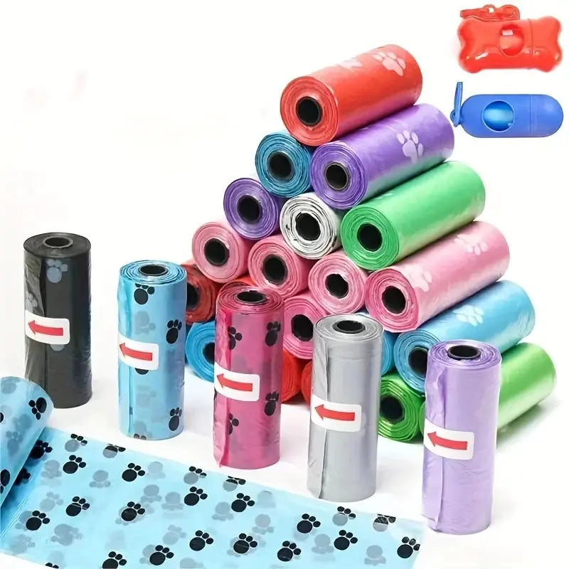 120 Rolls Dog Poop Bag Outdoor Cleaning Poop Bag Outdoor Clean Pets Supplies for Dog 15Bags/Roll Refill Garbage Bag Pet Supplies upscaleclicks