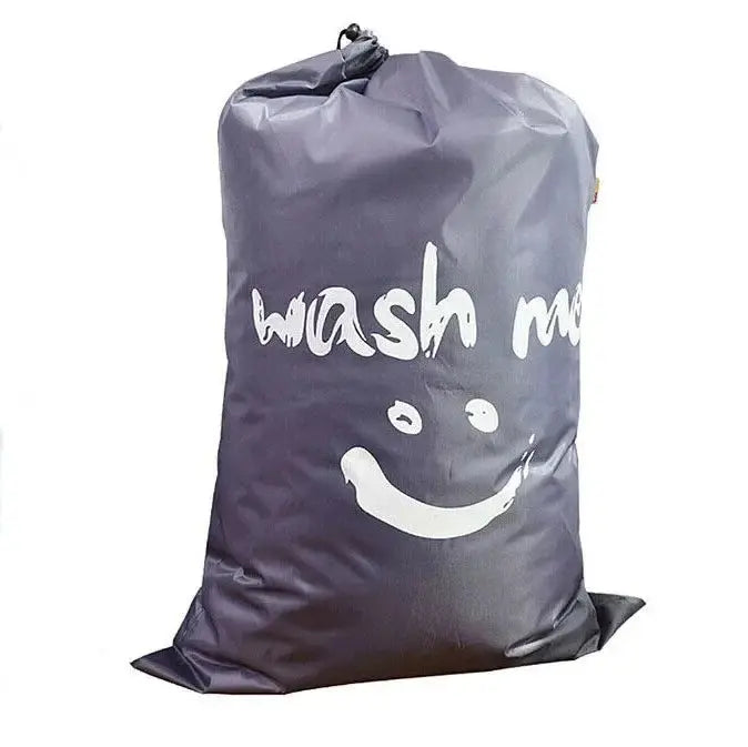 1PC Smile Shape Nylon Laundry Bag Wash Me Travel Storage Pouch Machine Washable Dirty Clothes Organizer Wash Drawstring Bag upscaleclicks
