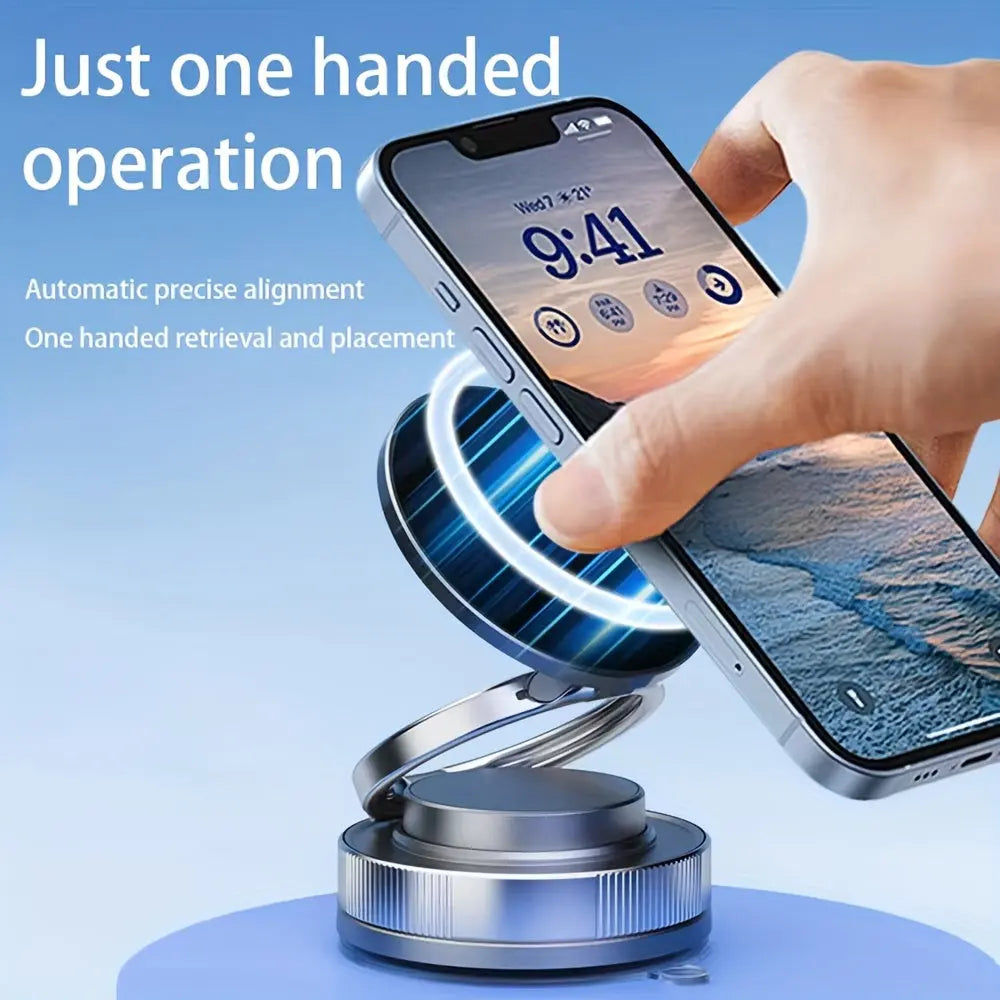 1pc Car Magnetic Phone Holder Adsorption Bracket Adjustable Rotating Double Side Suction Mobile Phone Mount Universal Cell Phone Stand upscaleclicks