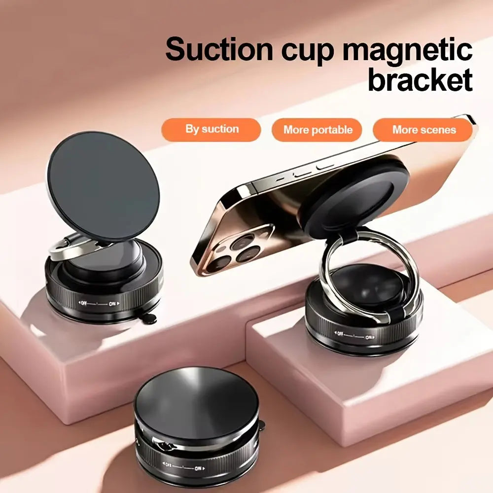 1pc Car Magnetic Phone Holder Adsorption Bracket Adjustable Rotating Double Side Suction Mobile Phone Mount Universal Cell Phone Stand upscaleclicks