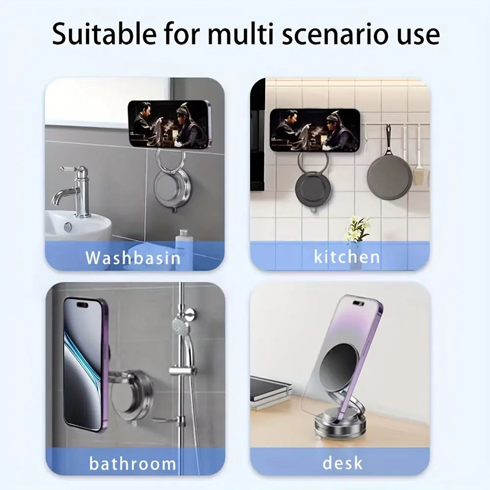1pc Car Magnetic Phone Holder Adsorption Bracket Adjustable Rotating Double Side Suction Mobile Phone Mount Universal Cell Phone Stand upscaleclicks