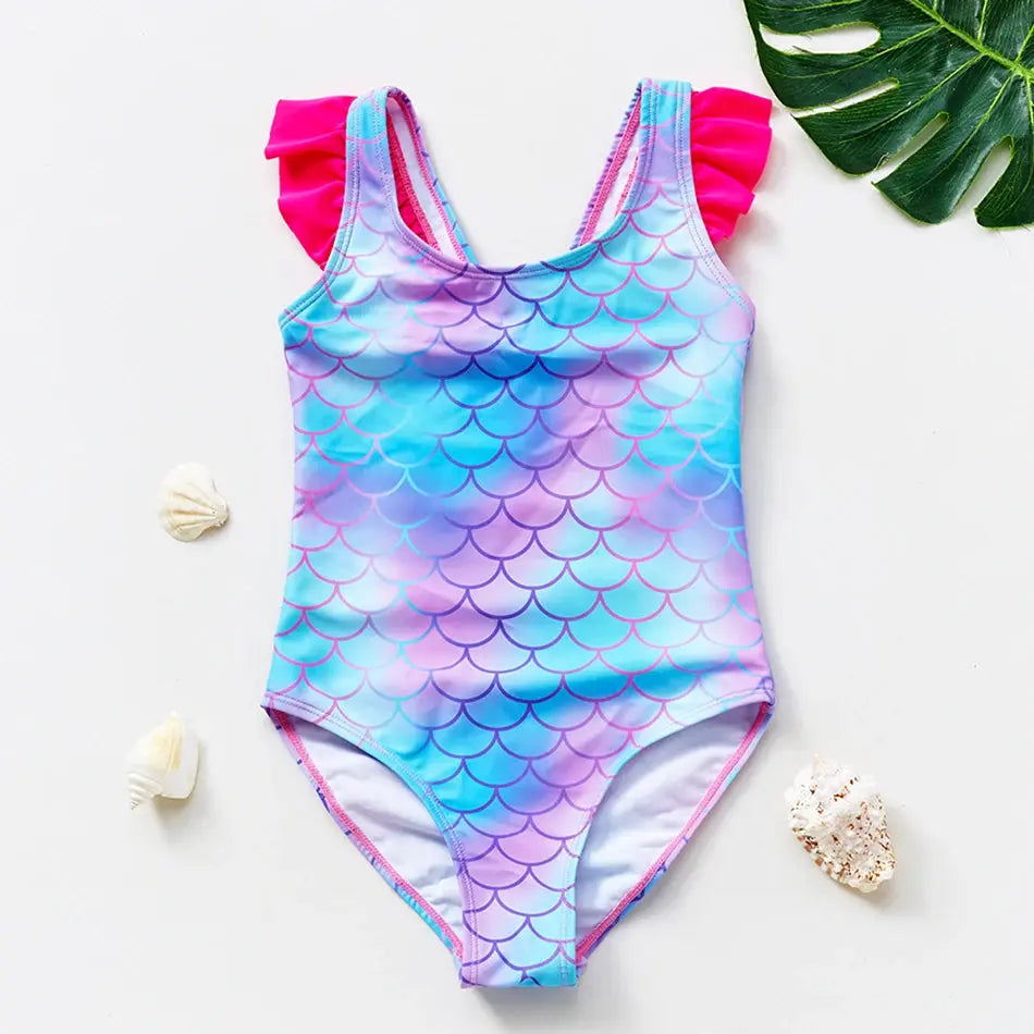 3-10years girls swimsuit 2023 fashion mermaid unicorn swimwear for children upscaleclicks