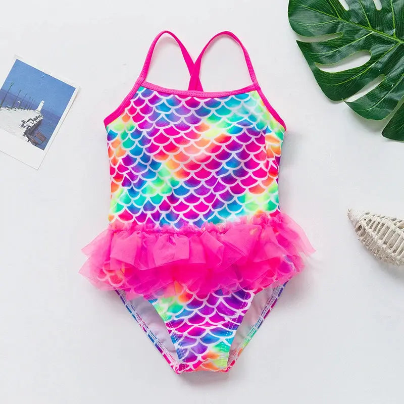 3-10years girls swimsuit 2023 fashion mermaid unicorn swimwear for children upscaleclicks