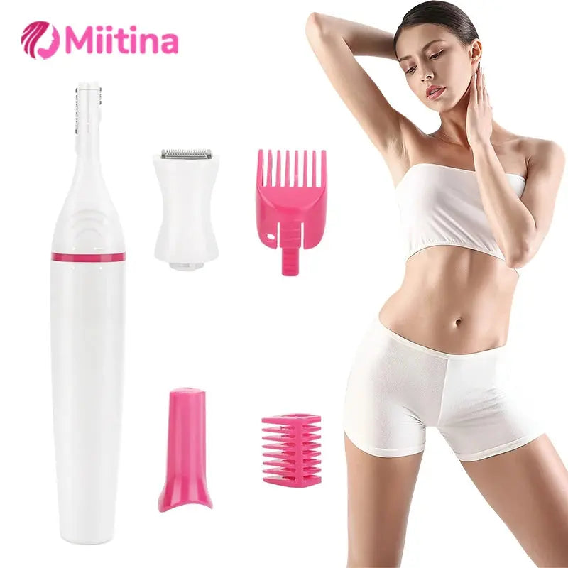 5 In 1 Body Hair Remover Epilator Electric Razor Clipper Shaver Trimmer Women Armpit Bikini Hair Leg Hair Pubic Hairs Trimmer upscaleclicks