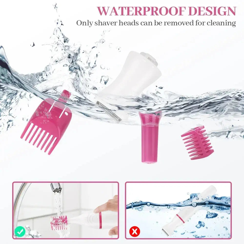5 In 1 Body Hair Remover Epilator Electric Razor Clipper Shaver Trimmer Women Armpit Bikini Hair Leg Hair Pubic Hairs Trimmer upscaleclicks