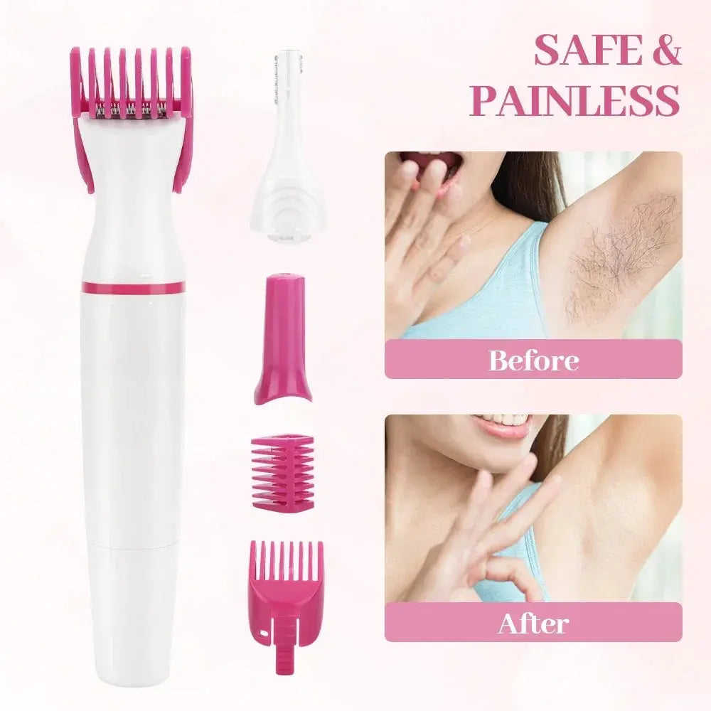 5 In 1 Body Hair Remover Epilator Electric Razor Clipper Shaver Trimmer Women Armpit Bikini Hair Leg Hair Pubic Hairs Trimmer upscaleclicks