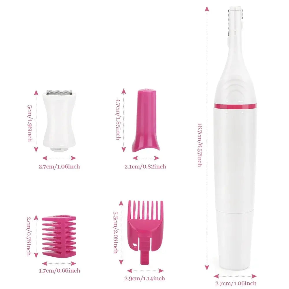 5 In 1 Body Hair Remover Epilator Electric Razor Clipper Shaver Trimmer Women Armpit Bikini Hair Leg Hair Pubic Hairs Trimmer upscaleclicks