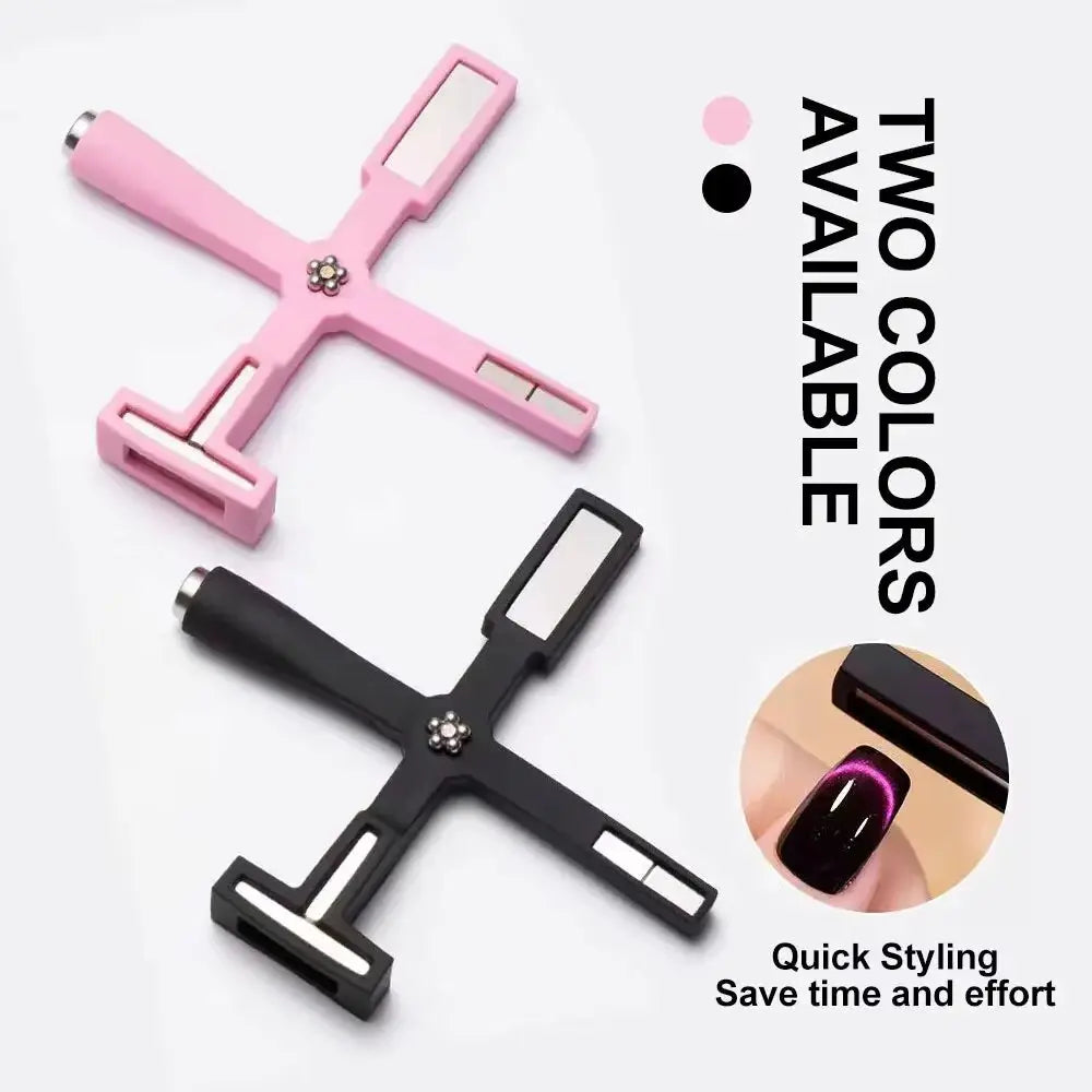 5 in 1 Multi Functional Nail Art Magnetic Stick with Sleeve Cat Magnet Board for Nail Gel Polish Line Strip Effect Nail Tools