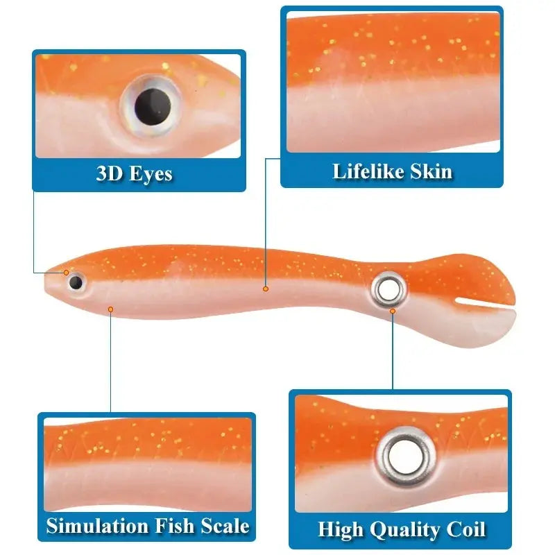 5pcs Fishing Soft Lure Plastic Baits 2g/6g Bionic Fishing Bait Outdoor Fishing Supplies Soft Bait Fake Bait upscaleclicks
