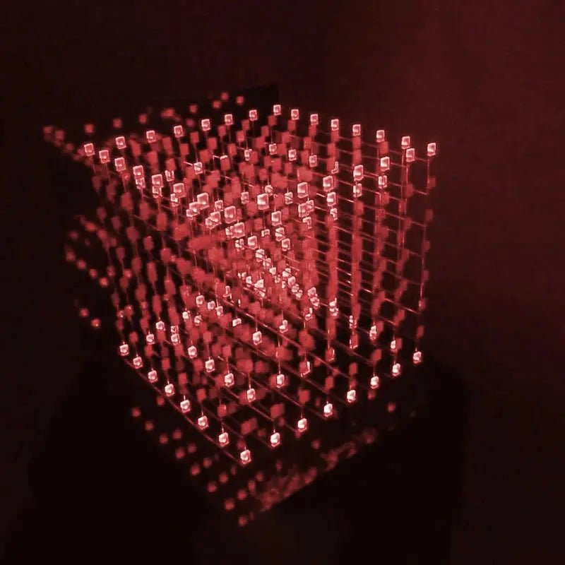 8 X8 X8 Light Cube Welding DIY Kit 3D LED Light Cubeeds Kit with Animations Self Assembly and Soldering Components
