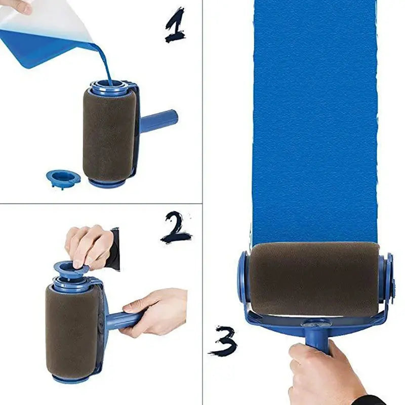 8pc/Set Multifunctional Paint Roller Corner Brush Handle Tools Wall Painting Roll DIY Household Easy to Operate Painting Brushes upscaleclicks