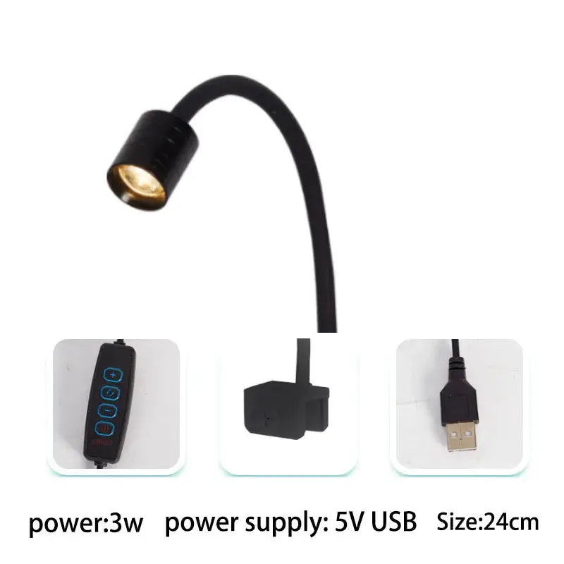 Aquarium Light Mini South American spotlights COB LED Create a Fish Tank Ecology of South America Yellow and White light 3W USB upscaleclicks