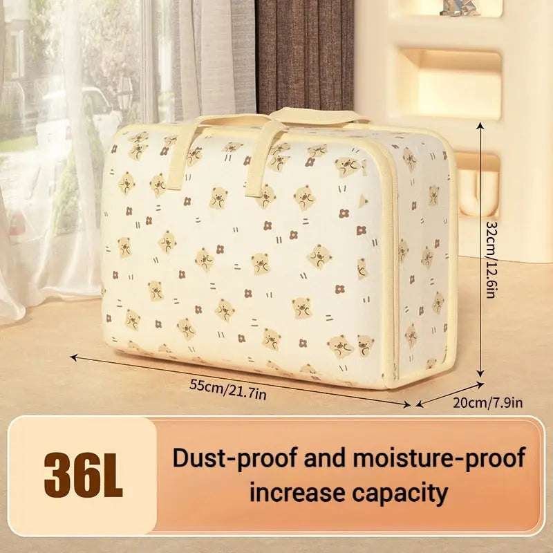 Dust-Proof Quilt Storage Bag Clothing Storage Bag with Zipper Large Capacity Foldable Luggage Moving Packing Bag with Handle upscaleclicks
