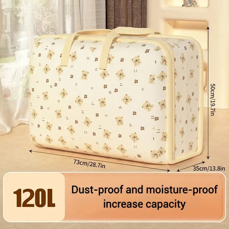 Dust-Proof Quilt Storage Bag Clothing Storage Bag with Zipper Large Capacity Foldable Luggage Moving Packing Bag with Handle upscaleclicks