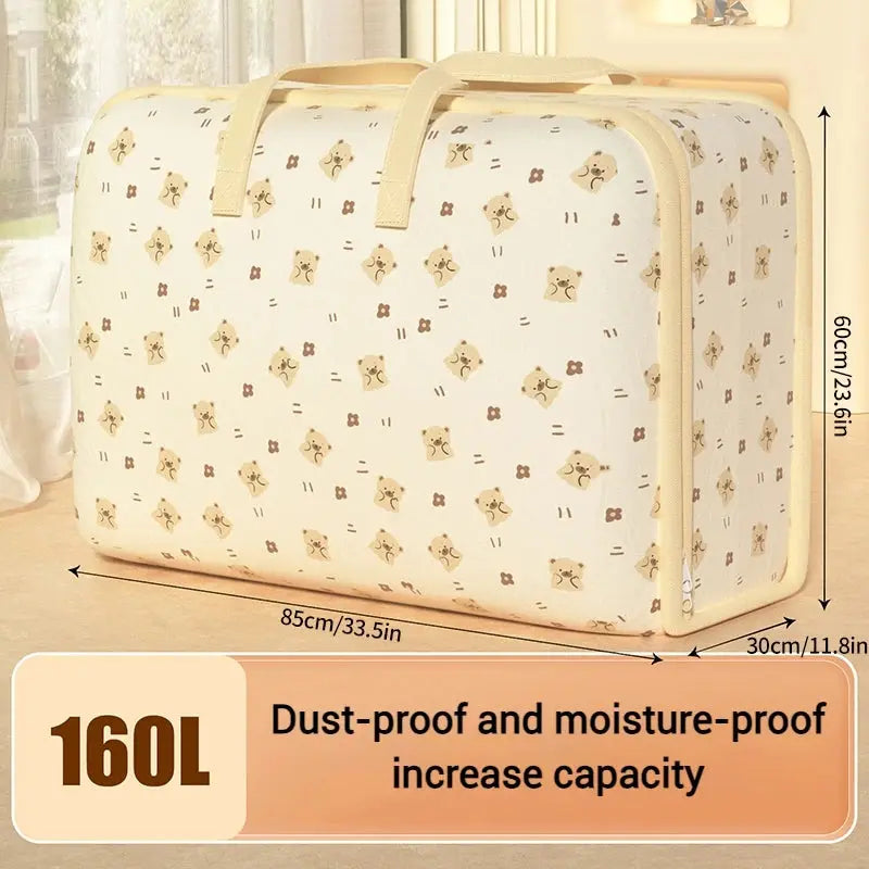 Dust-Proof Quilt Storage Bag Clothing Storage Bag with Zipper Large Capacity Foldable Luggage Moving Packing Bag with Handle upscaleclicks