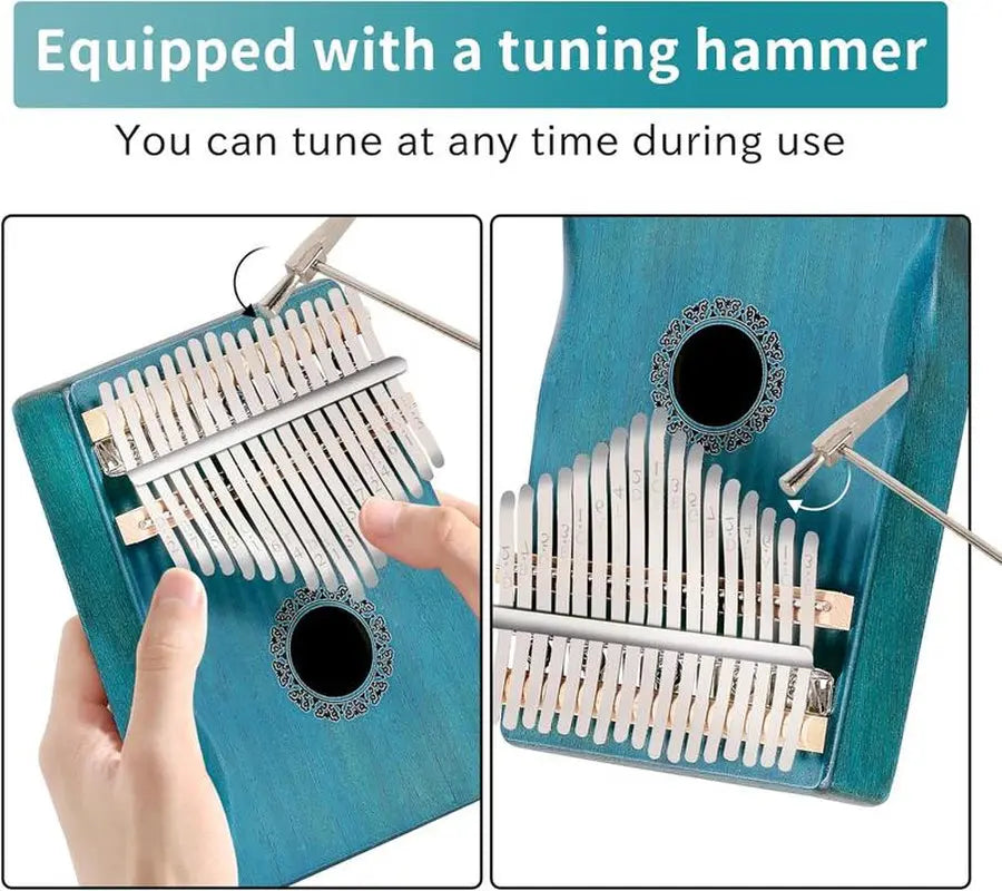 East Top Kalimba 17 Keys Thumb Piano Musical Instrument Portable Mbira Finger Piano with Mahogany Wood, Gift for Adults, Beginners and Professinals