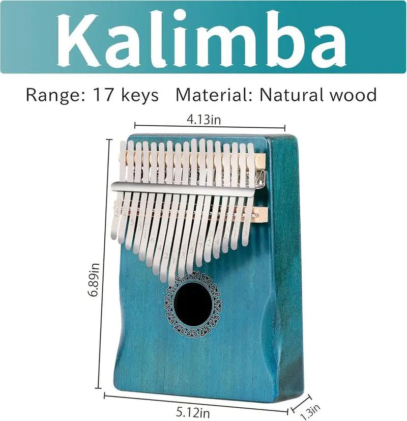 East Top Kalimba 17 Keys Thumb Piano Musical Instrument Portable Mbira Finger Piano with Mahogany Wood, Gift for Adults, Beginners and Professinals