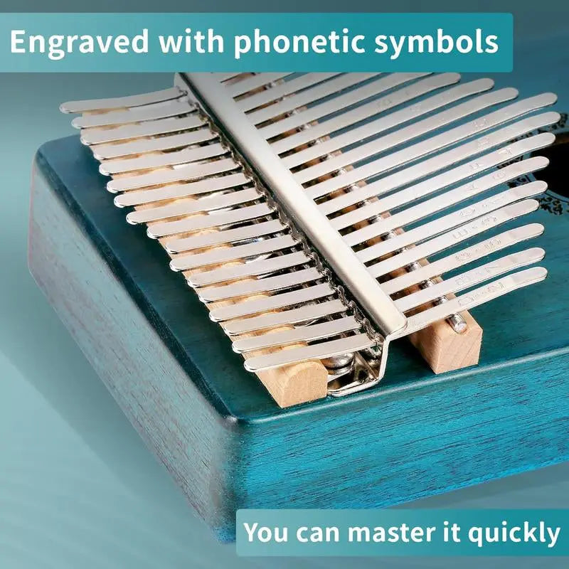 East Top Kalimba 17 Keys Thumb Piano Musical Instrument Portable Mbira Finger Piano with Mahogany Wood, Gift for Adults, Beginners and Professinals