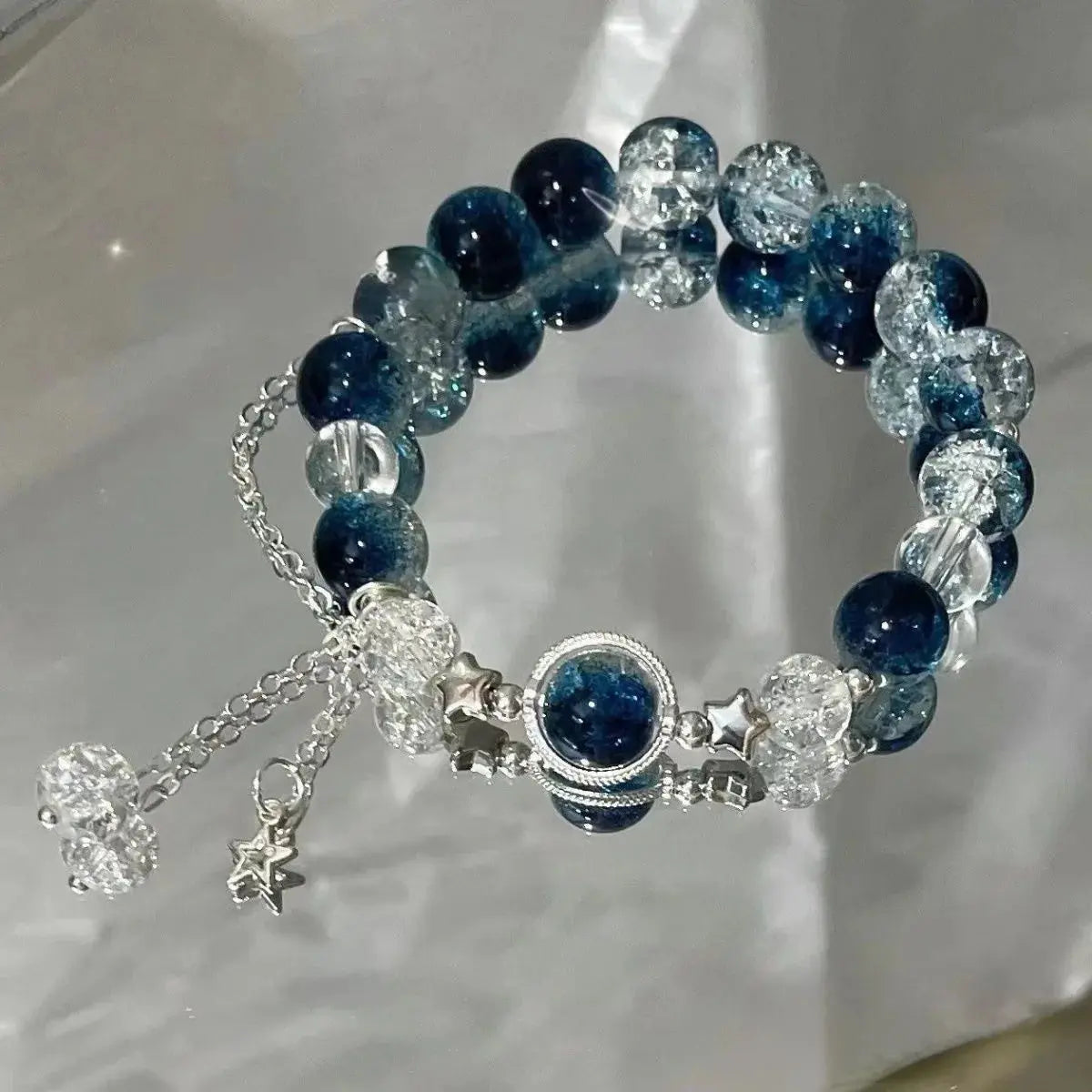 Fashion Simple Butterfly Chain Bead Bracelet for Women Fantasy Blue Crystal Beads Zircon Bracelet Party Aesthetic Egirl Jewelry upscaleclicks