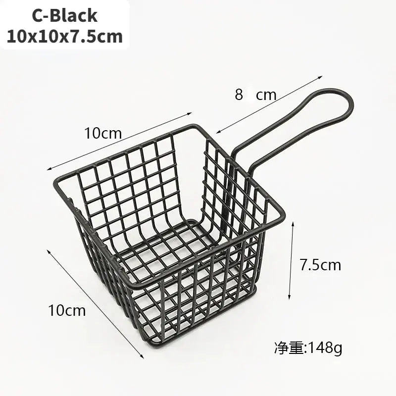 French Fries Basket Snack Bucket Chip Fried Chicken Storage Basket Food Frying Basket Oil Strainer Creative Tableware Container upscaleclicks