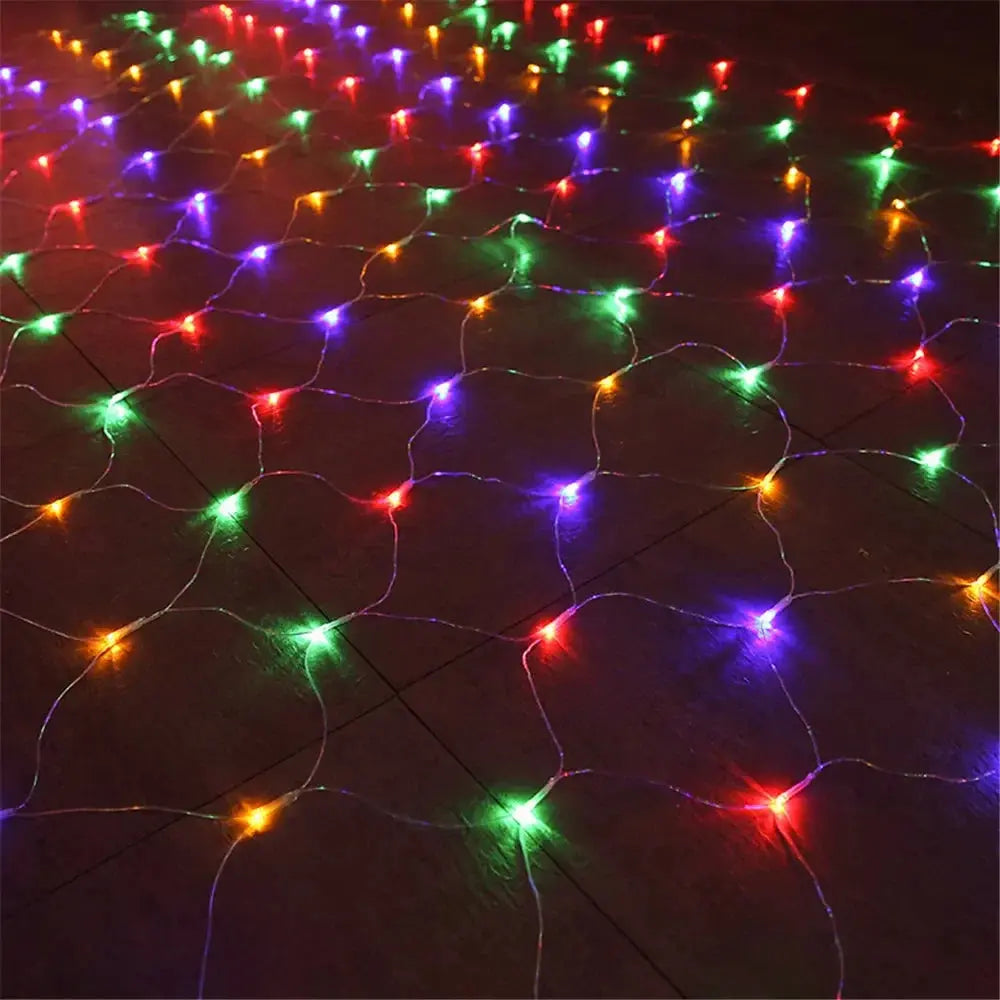 LED String lights 4mx6M 1.5MX1.5M 2x3M Garlands Christmas Net Lights Fairy Xmas Party Garden Wedding Decoration Curtain Light upscaleclicks