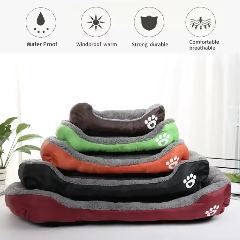 Large Square Nest L-3XL Pet Large Dog Bed for Medium Dogs Soft Fleece Nest Big Dog Sofa Bed Winter Warm Cat House for Pet