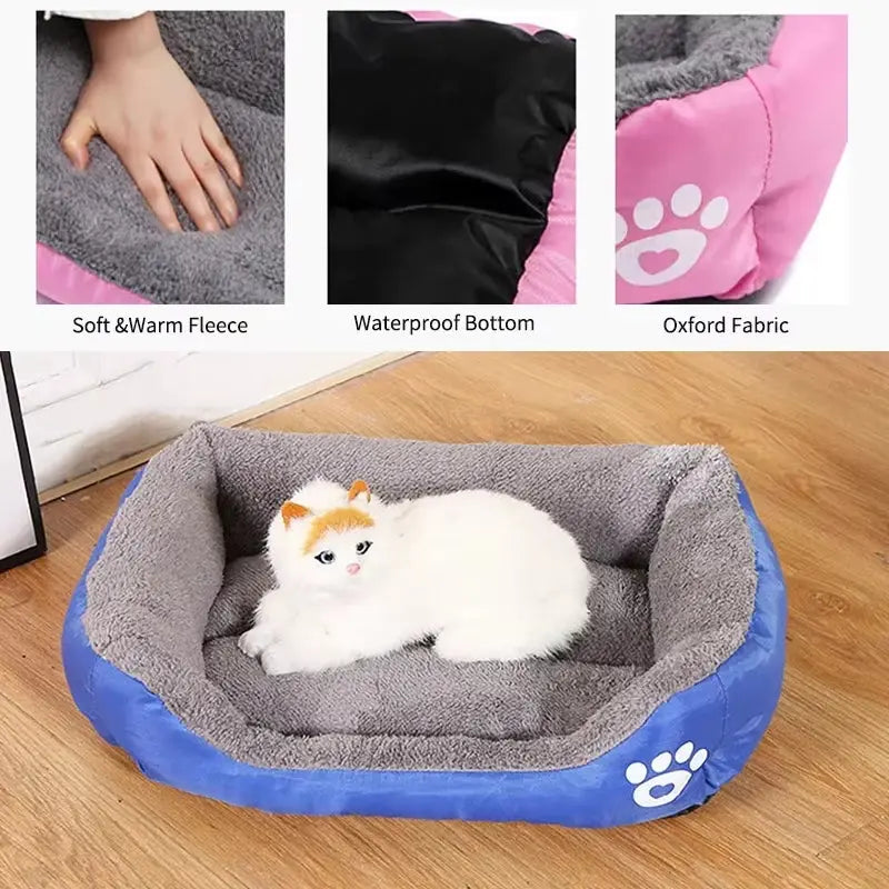 Large Square Nest L-3XL Pet Large Dog Bed for Medium Dogs Soft Fleece Nest Big Dog Sofa Bed Winter Warm Cat House for Pet