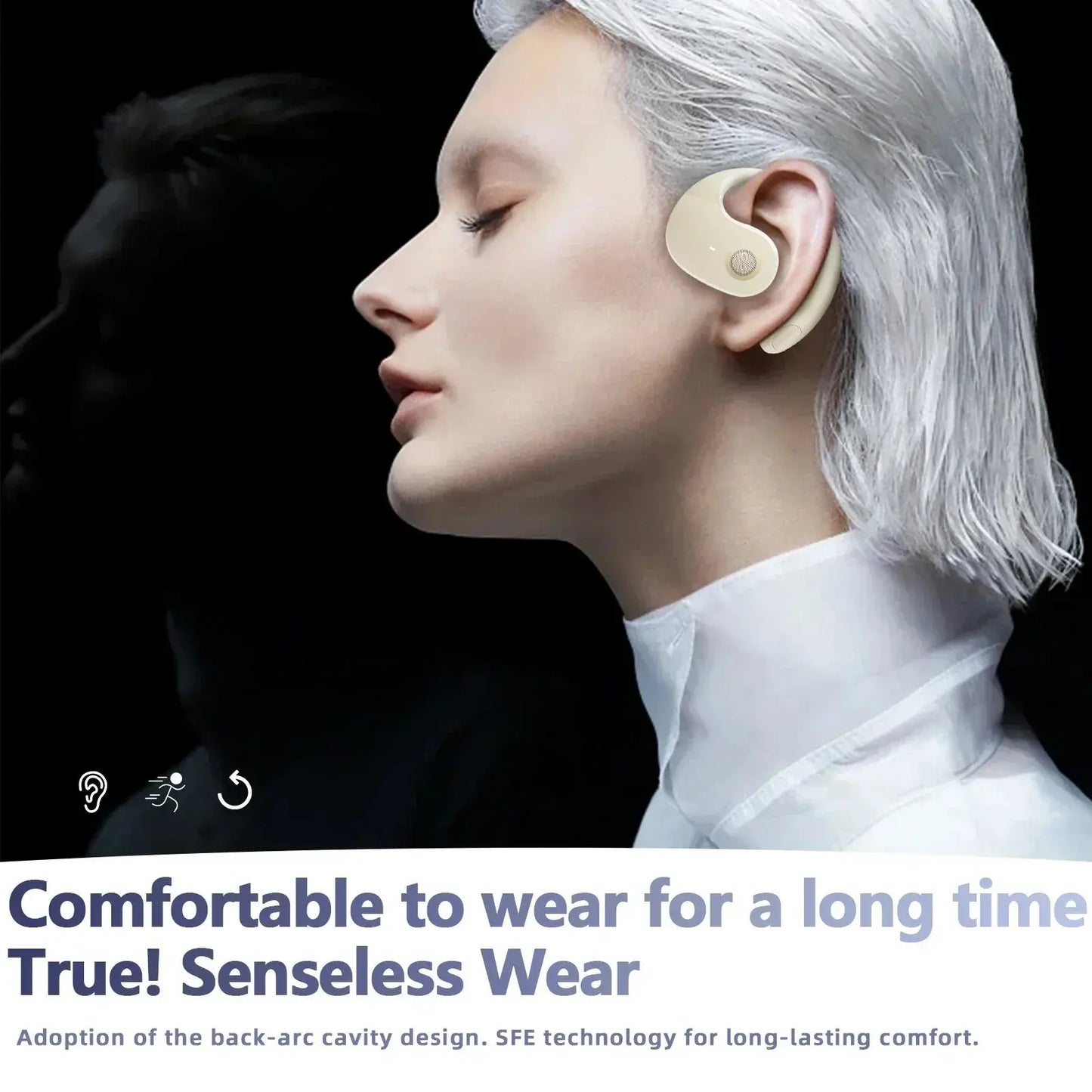 Original BY01 OWS Wireless Bluetooth 5.3 Earphones t26 Long Battery Life Earbuds HIFI Sound quality Headphone Smart HD Call upscaleclicks