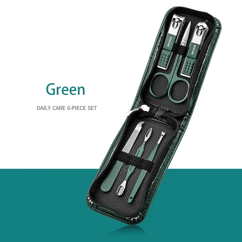 Professional 7/10/12/18 Piece Nail Care Kit Stainless Steel Manicure & Pedicure Set Nail Clipper Set with Travel Case upscaleclicks