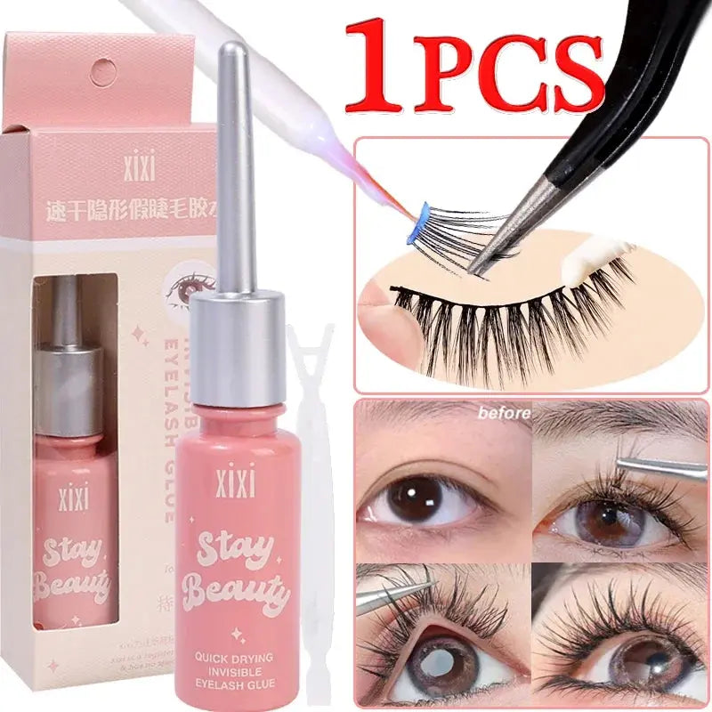 Quick Dry Invisible False Eyelash Glue Styling Transparent Natural Fake Eyelashes Extension Glue Self Adhesive Waterproof Makeup upscaleclicks