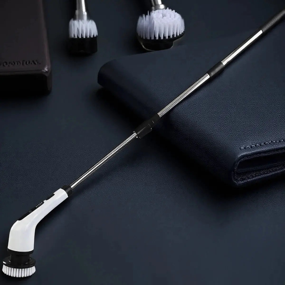 Rechargeable Electric Spin Scrubber with 9 Replacement Heads Adjustable Extension Rod and Gloves for Cleaning upscaleclicks