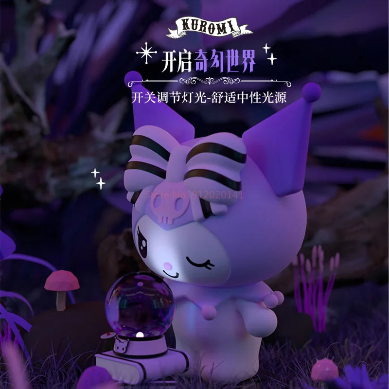 2025 New Sanrio Kuromi Purple Crystal Night Lamp Anime Kuromi Divination Series Night Lamp Desktop Ornaments Girls Birthday Gift