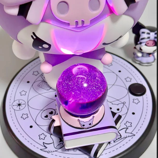 2025 New Sanrio Kuromi Purple Crystal Night Lamp Anime Kuromi Divination Series Night Lamp Desktop Ornaments Girls Birthday Gift
