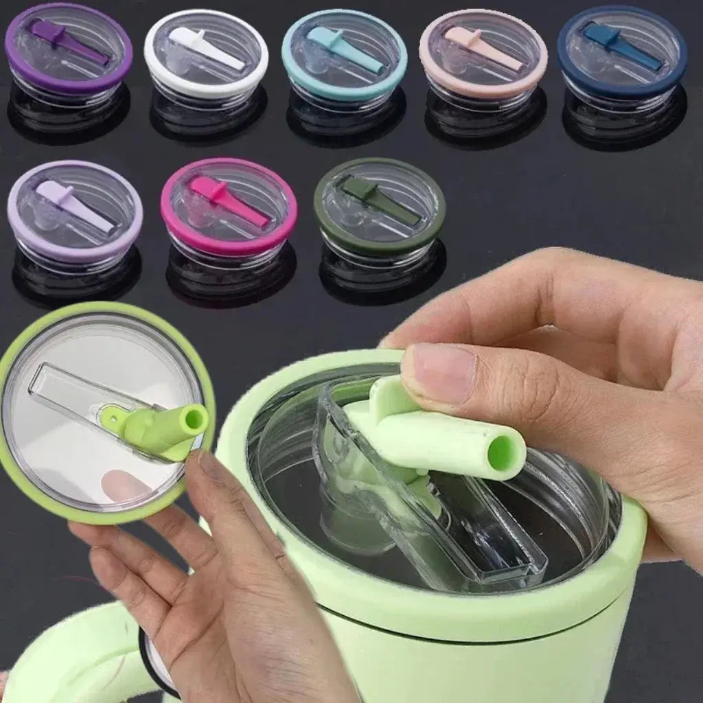 Spill-proof Cup Cover For Stanley 40oz Replaceable Environmental Protection Cup Cover Creative Spiral Straw Cover Cup Accessorie upscaleclicks