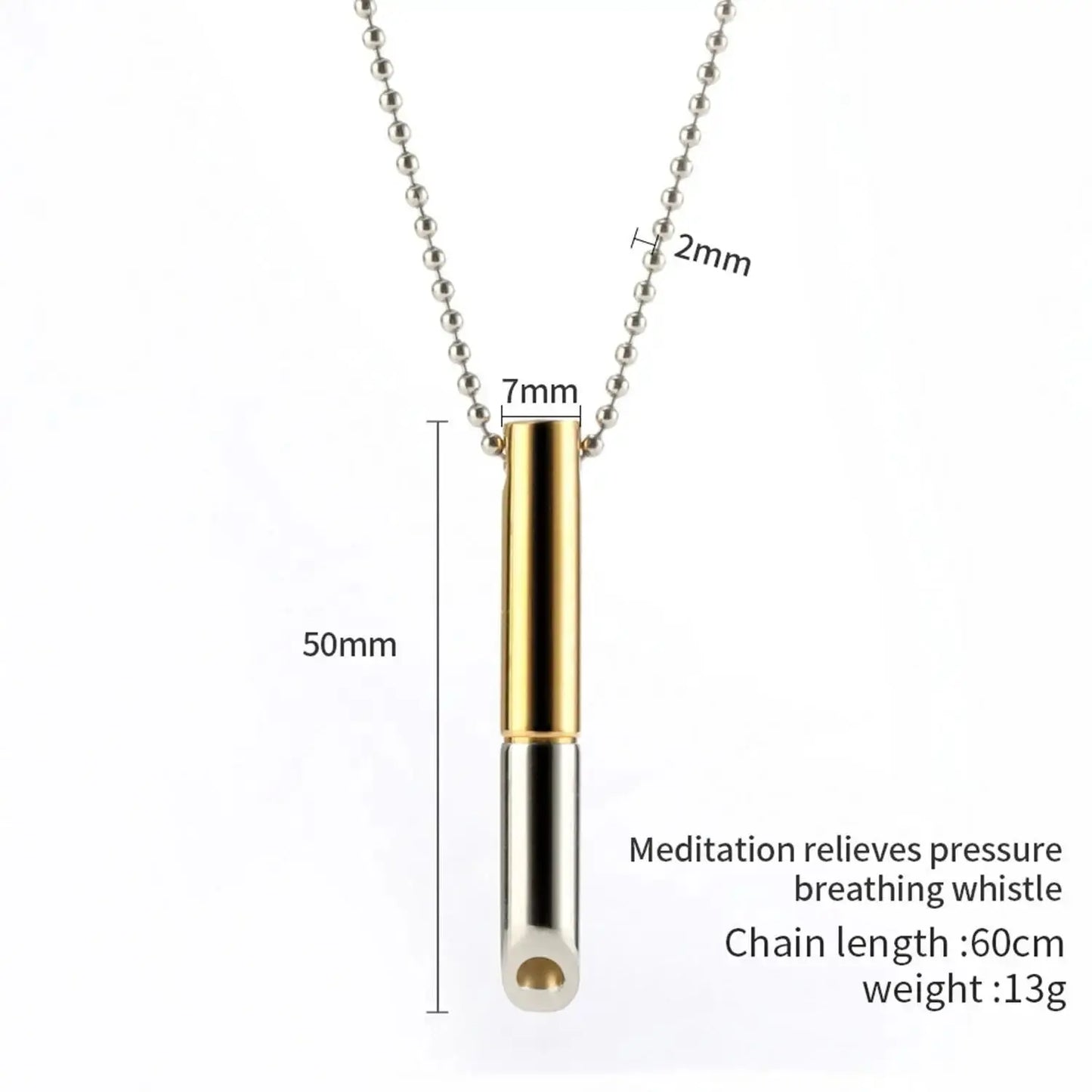 Stainless Steel Breathlace Necklace For Women Quit Smoking Anxiety Relief Necklace Breathing Necklace For Anxiety Mindfulness upscaleclicks