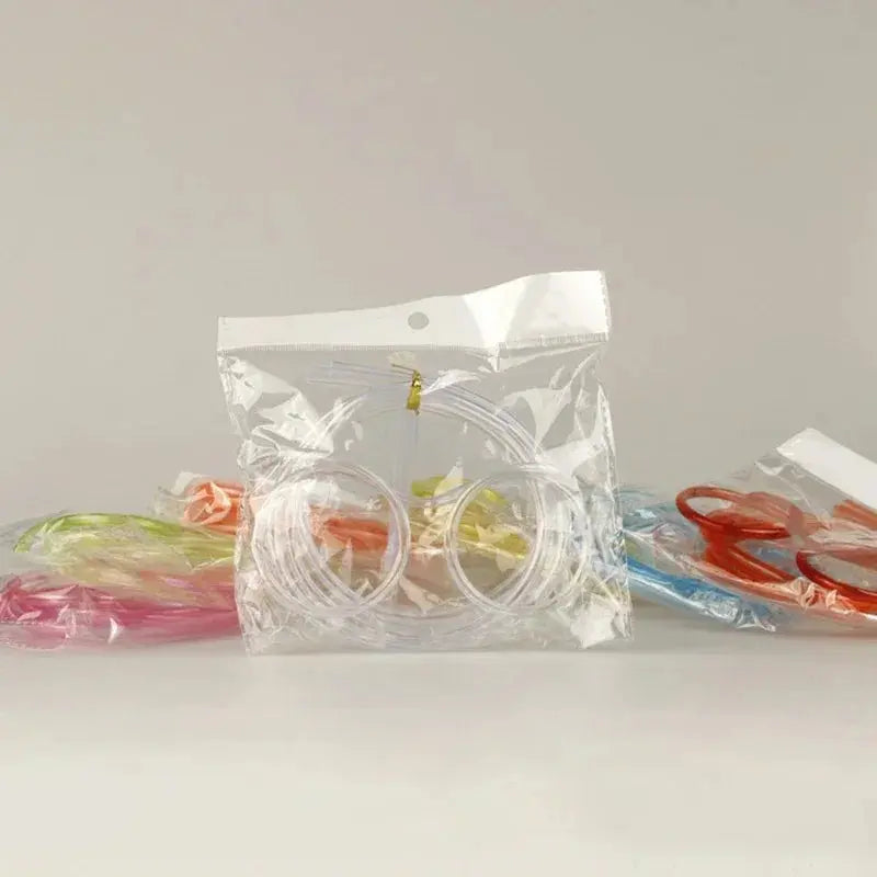 Straw Glasses Funny Soft PVC Glasses Flexible Drinking Straws Kids Party Supplies Bar Supplies Creativity Toy Kids Gift upscaleclicks