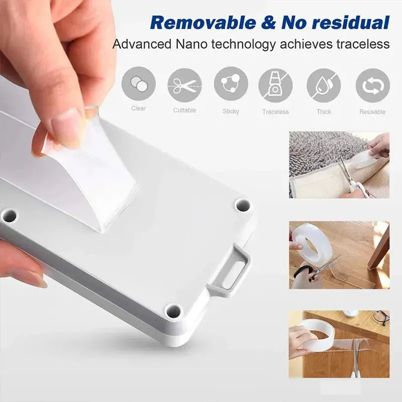 Transparent Double Sided Nano Tape Monster Tape Waterproof Wall Stickers Reusable Heat Resistant Bathroom Home Decoration Tapes upscaleclicks