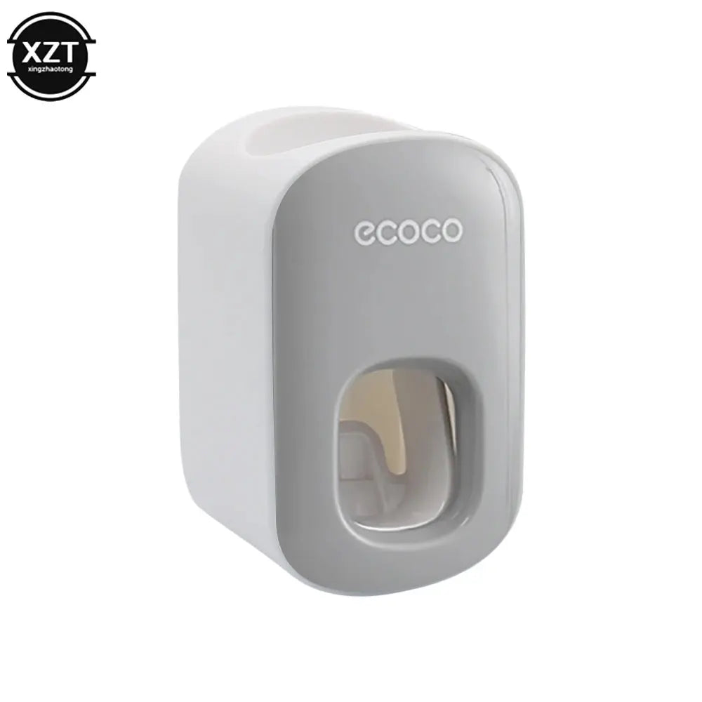 Wall Mount Automatic Toothpaste Dispenser Bathroom Accessories Set Toothpaste Squeezer Dispenser Bathroom Toothbrush Holder Tool upscaleclicks