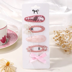 5Pcs BB Clips Set for Children Hair Accessories Sweet Hair bangs