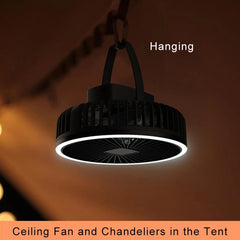 USB Rechargeable Wireless Ceiling Electric Fan With LED light For Home