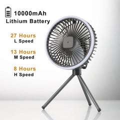 USB Rechargeable Wireless Ceiling Electric Fan With LED light For Home