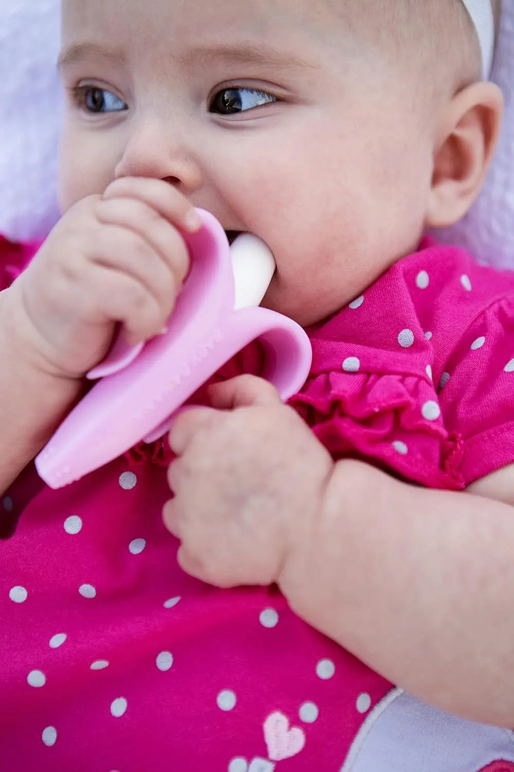 the Original Toothbrush Teether Toy, for Babies Infants Toddlers; USA Family-Owned Business; Teething Relief for Sore Gums, Massaging Soothing; Safest Food Grade Silicone
