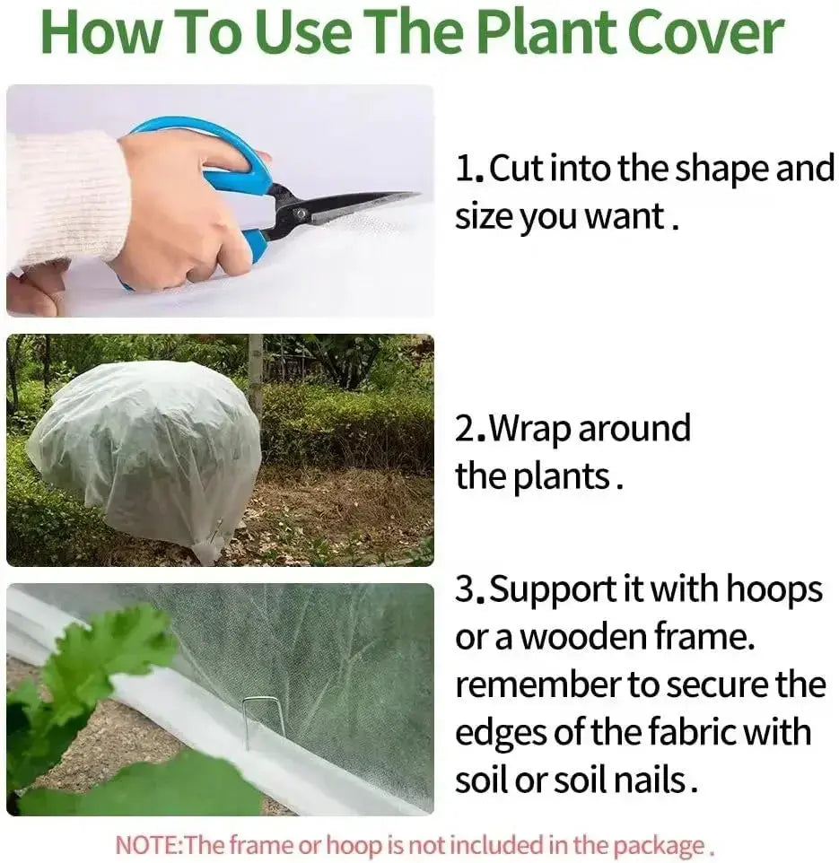 0.95oz DIY Fruit Vegetables Plant Covers Freeze Protection Floating Row Blankets for Winter Cold Weather Yard Gardening Tools upscaleclicks