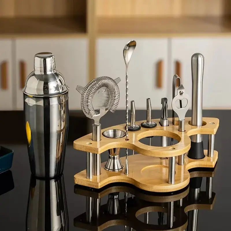 1/3/6/9/11Pcs Cocktail Shaker Set Stainless Steel Bartender Kit Cocktail Mixer Wine Martini Boston Shaker Party Bar Tools
