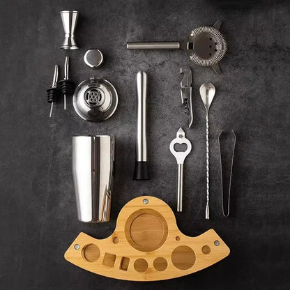 1/3/6/9/11Pcs Cocktail Shaker Set Stainless Steel Bartender Kit Cocktail Mixer Wine Martini Boston Shaker Party Bar Tools