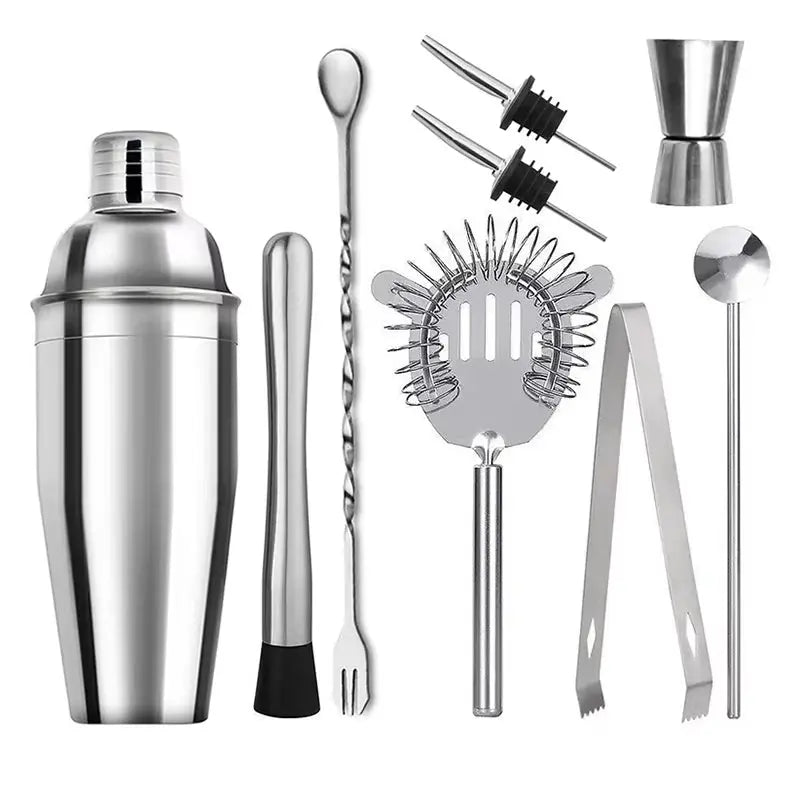 1/3/6/9/11Pcs Cocktail Shaker Set Stainless Steel Bartender Kit Cocktail Mixer Wine Martini Boston Shaker Party Bar Tools