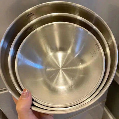 1-3 Stainless Steel Bowl Set with Scale for Cooking Baking Food Storage Large Capacity Mixing Bowls for Home Kitchen Essentials upscaleclicks