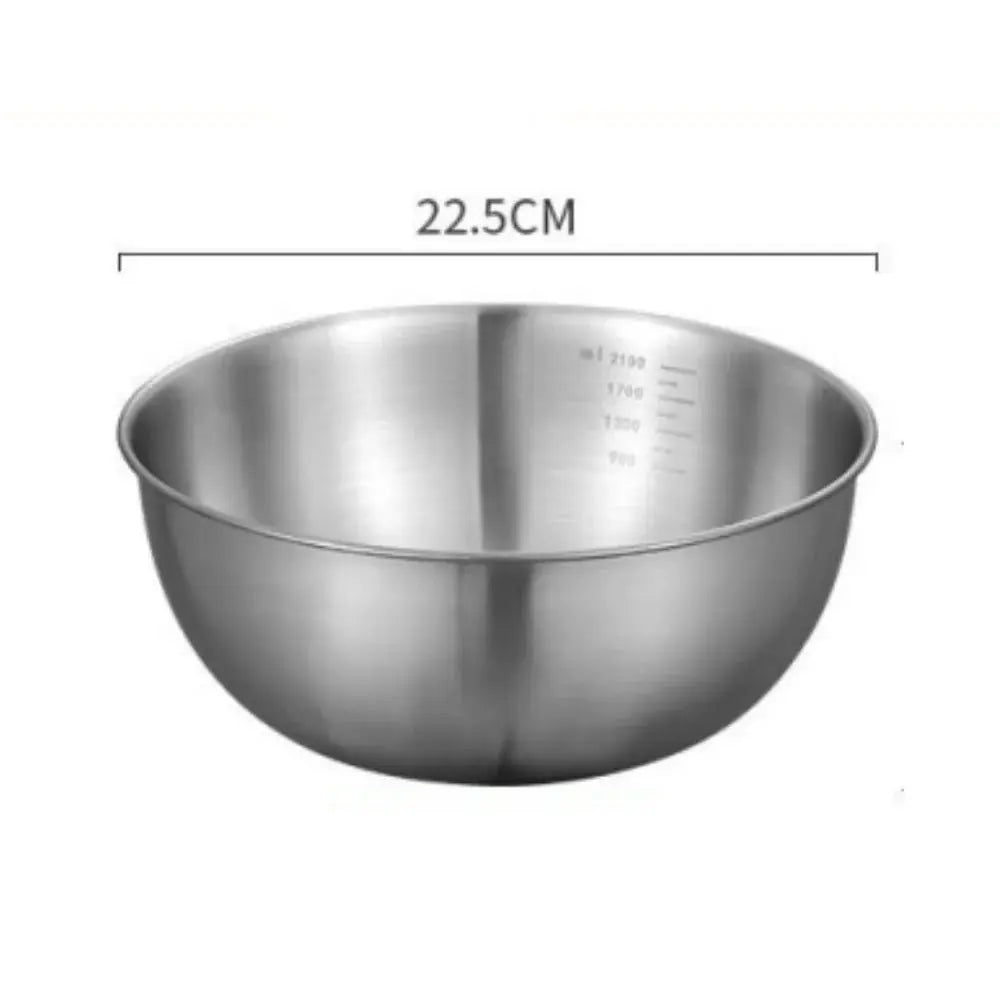 1-3 Stainless Steel Bowl Set with Scale for Cooking Baking Food Storage Large Capacity Mixing Bowls for Home Kitchen Essentials upscaleclicks