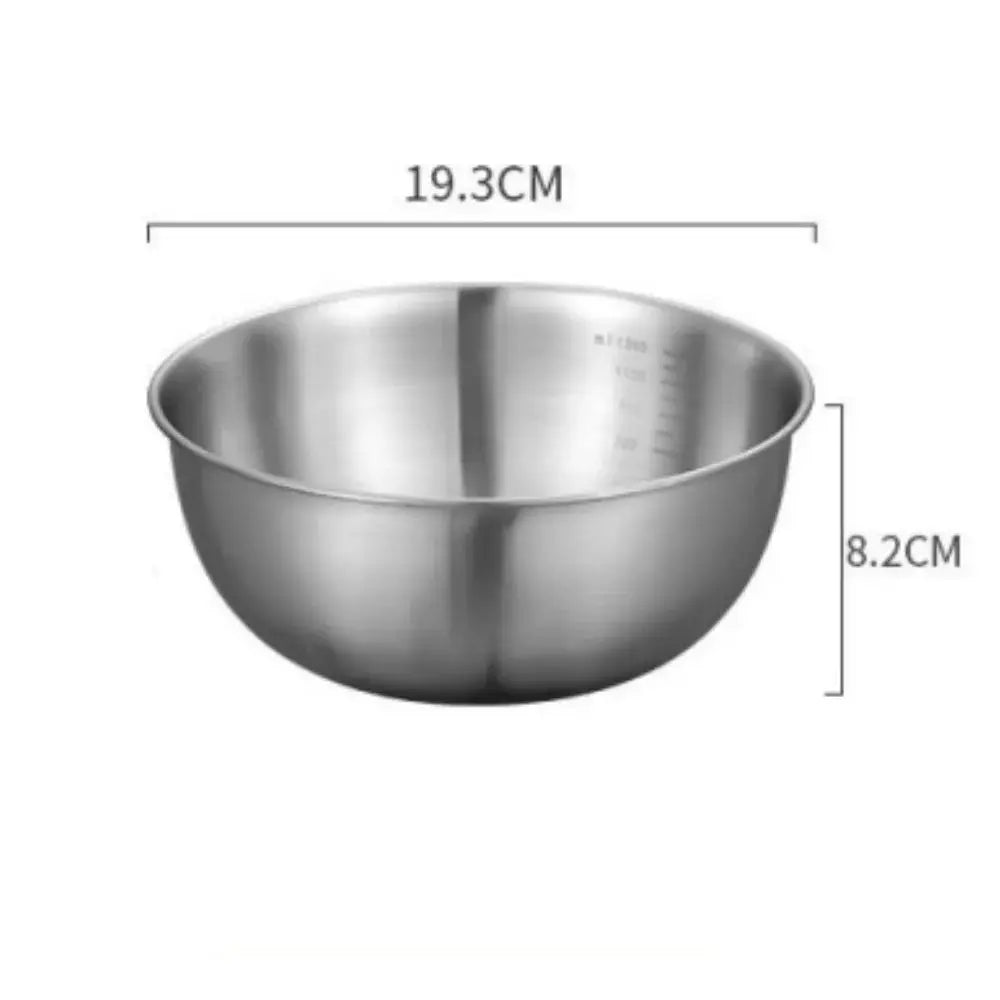 1-3 Stainless Steel Bowl Set with Scale for Cooking Baking Food Storage Large Capacity Mixing Bowls for Home Kitchen Essentials upscaleclicks
