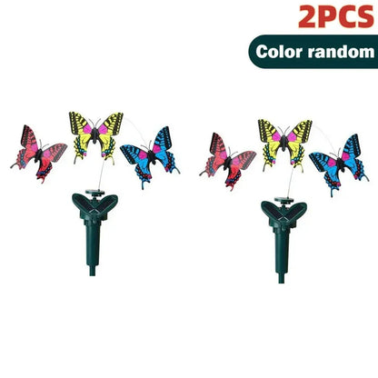 1-3PCS Solar Flying Butterflies Solar Powered Flying Wobble Butterfly Bird Auto Flying Bird Butterfly Waterproof Atmosphere upscaleclicks